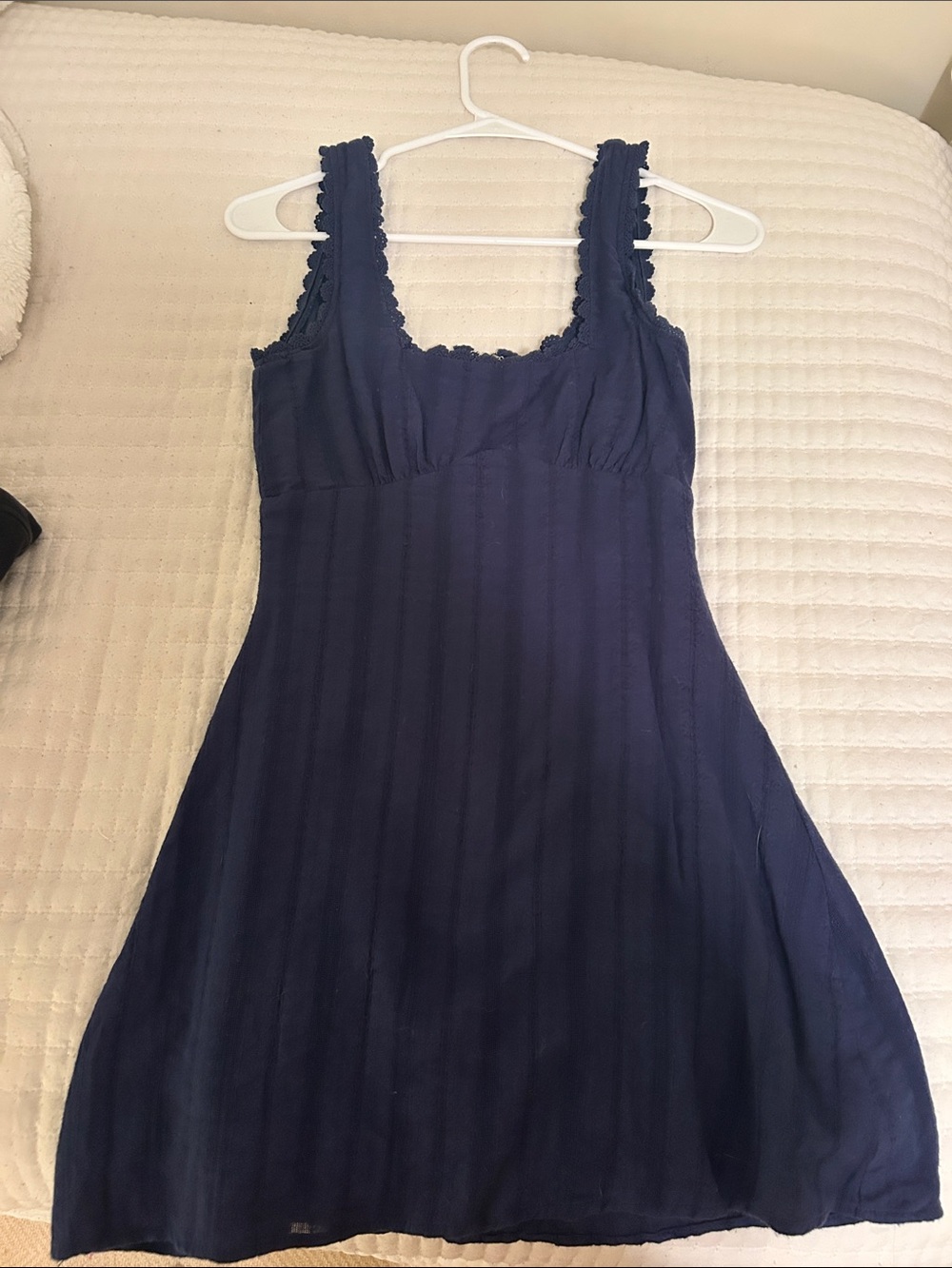 Princess Polly Navy Lace-Trim dress